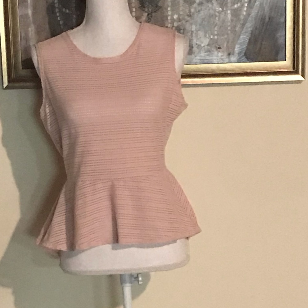 COPY - BCBG peplum top baby pink
